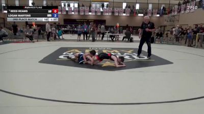 86 lbs 3rd Place Match - Reed Reams, Immortal Athletics WC vs Logan Martens, Moen Wrestling Academy