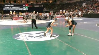 Girls 115 lbs Quarterfinal - Aneira Yaney, La Cueva vs Isabella Timmerman, Piedra Vista