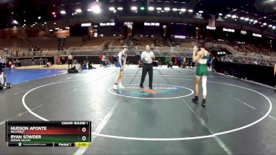 126 lbs Champ. Round 1 - Hudson Aponte, Hillcrest vs Ryan Sowder, Spring Valley