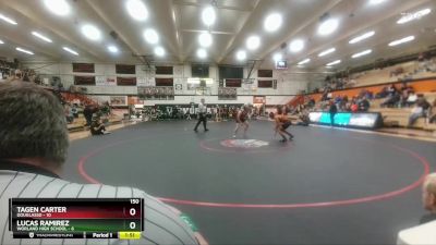 150 lbs Round 1 (6 Team) - Lucas Ramirez, Worland High School vs Tagen Carter, DouglasSD