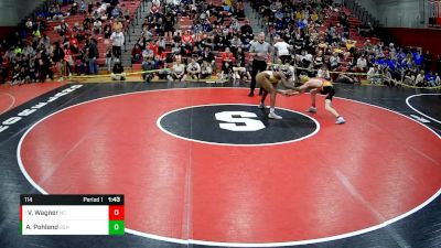 114 lbs Quarterfinal - Victor Wagner, North Catholic vs Andrew Pohland, Greensburg Salem Hs