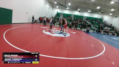 138 lbs Cons. Round 3 - Bryce Brown, Diamondville Wrestling Club vs Dennis Thornock, Riverton USA Wrestling