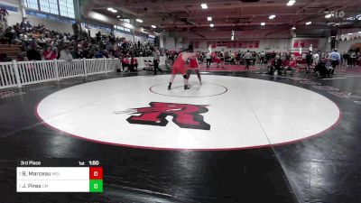 285 lbs 3rd Place - Braden Marceau, Melrose vs Joao Pedro Pires, Catholic Memorial