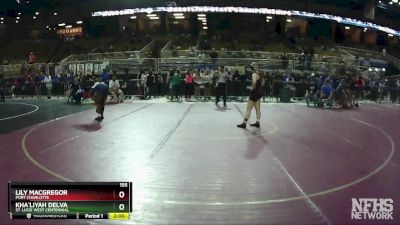155 lbs Cons. Round 1 - Lily MacGregor, Port Charlotte vs Kha`liyah Delva, St. Lucie West Centennial