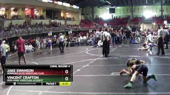 75 lbs Cons. Round 4 - Vincent Crafton, Iron Hawk Wrestling Academy vs Jake Swanson, Nebraska Elite Wrestling Club