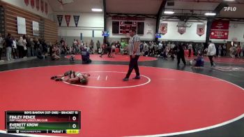 Bracket 15 lbs Quarterfinal - Everett Krow, Unattached vs Finley Pence, Fort Madison Wrestling Club