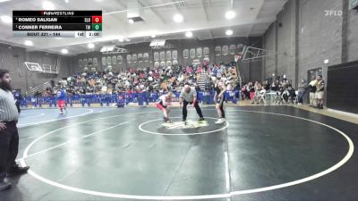 144 lbs Semifinal - Conner Ferreira, Tulare Western vs Romeo Saligan, San Luis Obispo