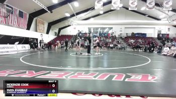 143 lbs Semifinal - Mckenzie Cook, Eureka vs Maya Khabbaz, Schreiner University