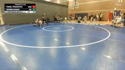93 lbs 1st Place Match - DeVere Rowan, Hawk Wrestling Club vs Ciesel Fraughton, Marsh Valley Wrestling Club