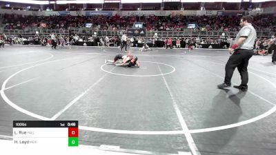 100 lbs Quarterfinal - Leo Rue, Falls City Wrestling Club vs Hunter Loyd, Mexico Youth Wrestling