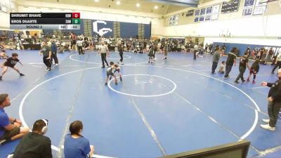62 lbs Round 2 - Dhrumit Bhave, Rancho Bernardo Wrestling vs Eros Duarte, SoCal Hammers Wrestling