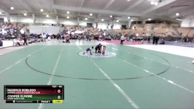 40 lbs Cons. Round 1 - Maximus Robledo, Sumner County Wrestling Club vs Cooper Elmore, Stars Wrestling