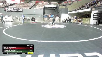 62 lbs Quarterfinal - Izelia Boggust, Yucaipa Thunder Wrestling Club vs Sofia Becerra, Wolf Pack WC