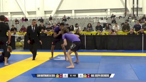 Max Joseph Greenberg vs Luan Martiniano Da Silva 2024 World IBJJF Jiu-Jitsu No-Gi Championship