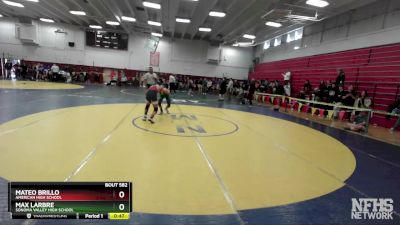 122 lbs Cons. Round 2 - Mateo Brillo, American High School vs Max Larbre, Sonoma Valley High School