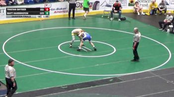 132 lbs Quarterfinal - Tristan Snyder, Greater Latrobe vs Matt Harrington, Cathedral Prep