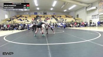 130 lbs Quarterfinal - Khloe Robinson, Bentonville Girls vs Zane' Dyches, Oologah