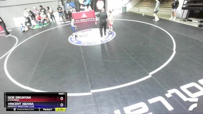 70 lbs Cons. Round 3 - Gor Sirunyan, California vs Vincent Abania, Oakdale Wrestling Club