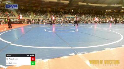 46 lbs Quarterfinal - Brooks Wood, Husky Wrestling Club vs Lincoln Rich, Massa's Maniacs