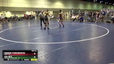 130 lbs Round 7 (8 Team) - Genesis Turrubiartez, CLAW vs Eva Rice, Hernando Wrestling