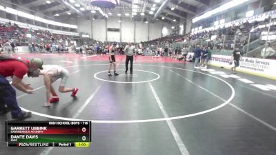 116 lbs Cons. Round 4 - Garrett Ubbink, Canandaigua Academy vs Dante Davis, SVEC