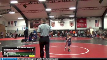 2 lbs Quarterfinal - Cayson Hickman, Champions Wrestling Club vs Draven Kelly, Keokuk Kids Wrestling Club