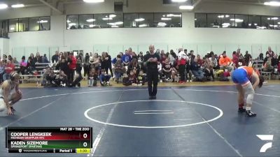 153 lbs Cons. Round 5 - Kaden Sizemore, Springport Spartans vs Cooper Lengkeek, Michigan Grappler RTC