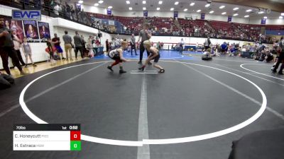 70 lbs Consi Of 4 - Corban Honeycutt, Piedmont vs Hunter Estraca, Mustang Bronco Wrestling Club