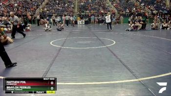 4A 157 lbs Quarterfinal - Matthew Foil, Lumberton vs Braylon Peebles, Cardinal Gibbons