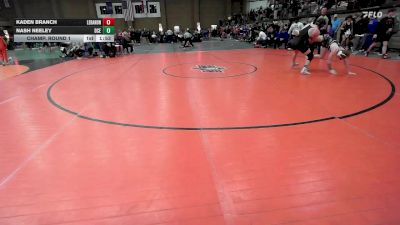 132 lbs Champ. Round 1 - Nash Neeley, Deer Creek vs Kaden Branch, Lebanon