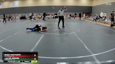 72 lbs Round 3 (10 Team) - Carter Krisher, Warriors WC vs Wyatt Matthews, 84 Athletes