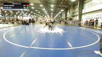 135 lbs Rr Rnd 2 - Ryaan Carter, Mat Warriors Yellow vs Caleb Cox, Knights Wrestling Club