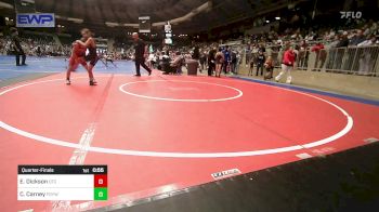 67 lbs Quarterfinal - Ellise Dickson, Owasso Takedown Club vs Cody Carney, Fort Gibson Youth Wrestling