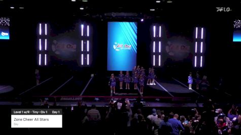 Zone Cheer All Stars - Sky [2023 Level 1 w/R - Tiny--Div 1 Day 1] 2023 The All Out Nationals