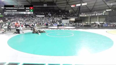 Boys 2A 285 lbs Champ. Round 1 - Rayshawn Bagley-Johnson, Foster vs Lutalo Quinn, Hudson`s Bay