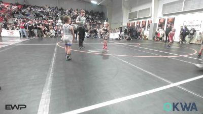 52 lbs Quarterfinal - Lane Pankaskie, Claremore Wrestling Club vs Cainen Sitzman, Tulsa Blue T Panthers