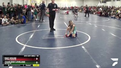 60 lbs Cons. Round 2 - Charleigh Loveland, Delton WC vs Maci Goldie, Atlanta Youth WC