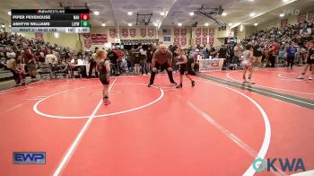 49-52 lbs Rr Rnd 1 - Piper Pevehouse, Warner Eagles Youth Wrestling vs Ashtyn Williams, Locust Grove Youth Wrestling