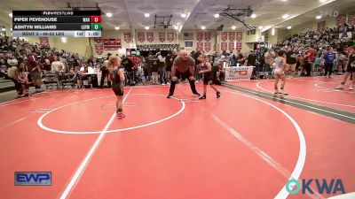 49-52 lbs Rr Rnd 1 - Piper Pevehouse, Warner Eagles Youth Wrestling vs Ashtyn Williams, Locust Grove Youth Wrestling