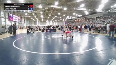 U20 Women - 53 lbs Cons. Round 1 - Daniella Apodaca, CO vs Layla Phillips, IA