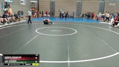 130 lbs Round 2: 3:00pm Fri. - Levi Shivers, South Anchorage High School vs JOSEPH SPANGLER, Wasilla High School