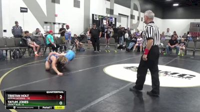 129 lbs Quarterfinals (8 Team) - Tristan Holt, Gotcha National vs Tatum Jones, Legacy Blue