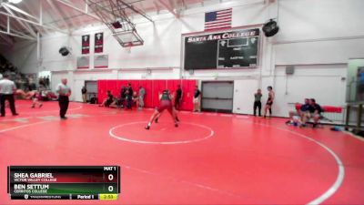 184 lbs Cons. Round 3 - Ben Settum, Cerritos College vs Shea Gabriel, Victor Valley College