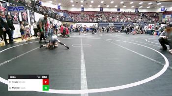 46 lbs Quarterfinal - Cannon Corley, Choctaw Ironman Youth Wrestling vs Brylee Michel, Marlow Outlaws