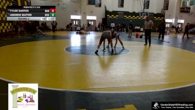 144 lbs Round 2 - Andrew Matter, Delbarton School vs Tyler Santos, Warren Hills