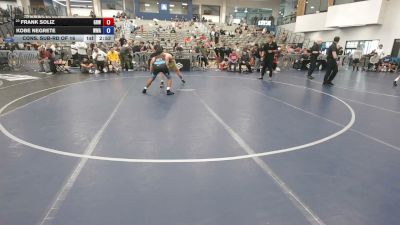 132 lbs Cons. Sub-rd Of 16 - Frank Soliz, Gold Rush Wrestling vs Kobe Negrete, Wright Wrestling Academy