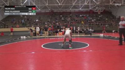 125 lbs Cons. Round 3 - Felipe Rizo, Bakersfield College vs Rikki Villasenor, Cerritos College