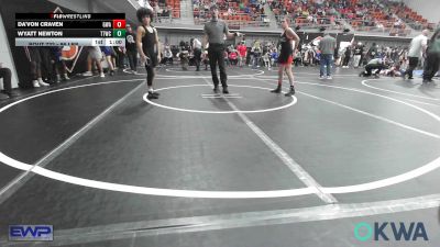 96 lbs Consi Of 4 - Wyatt Newton, Team Tulsa Wrestling Club vs Da'Von Craven, Greenwood Wrestling Academy