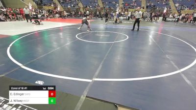 90 lbs Consi Of 16 #1 - Corbin Edinger, Eaton vs Jaxton Wilsey, West Grand MS