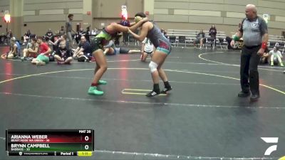 175 lbs Round 3 (4 Team) - Arianna Weber, Beast Mode WA Green vs Brynn Campbell, BadBass